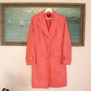 Peach Gallery Trench Coat SZ Small